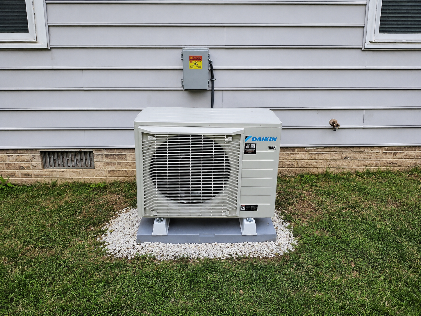 daikin unit outside of a house