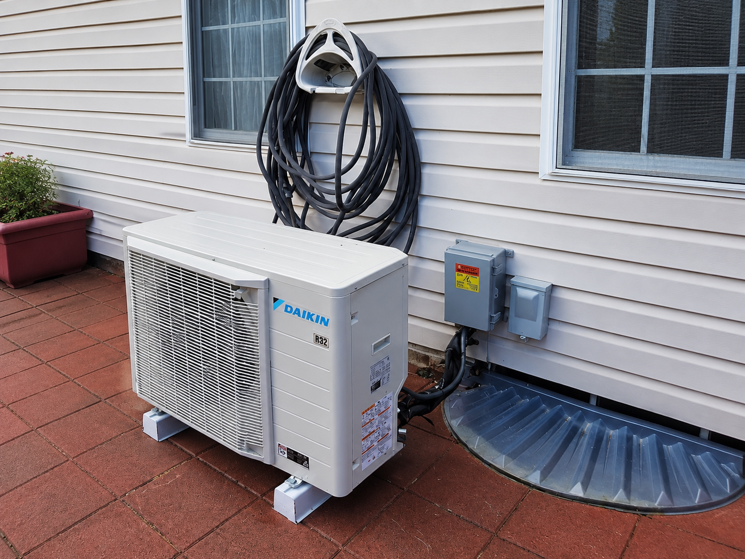 daikin unit outside of a house