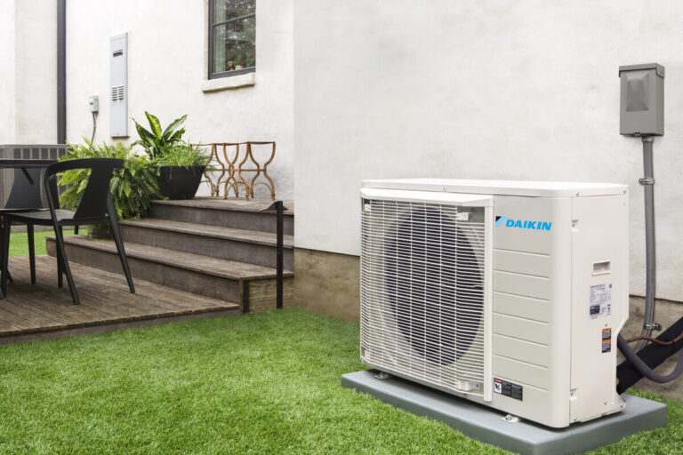 daikin unit outside of a house