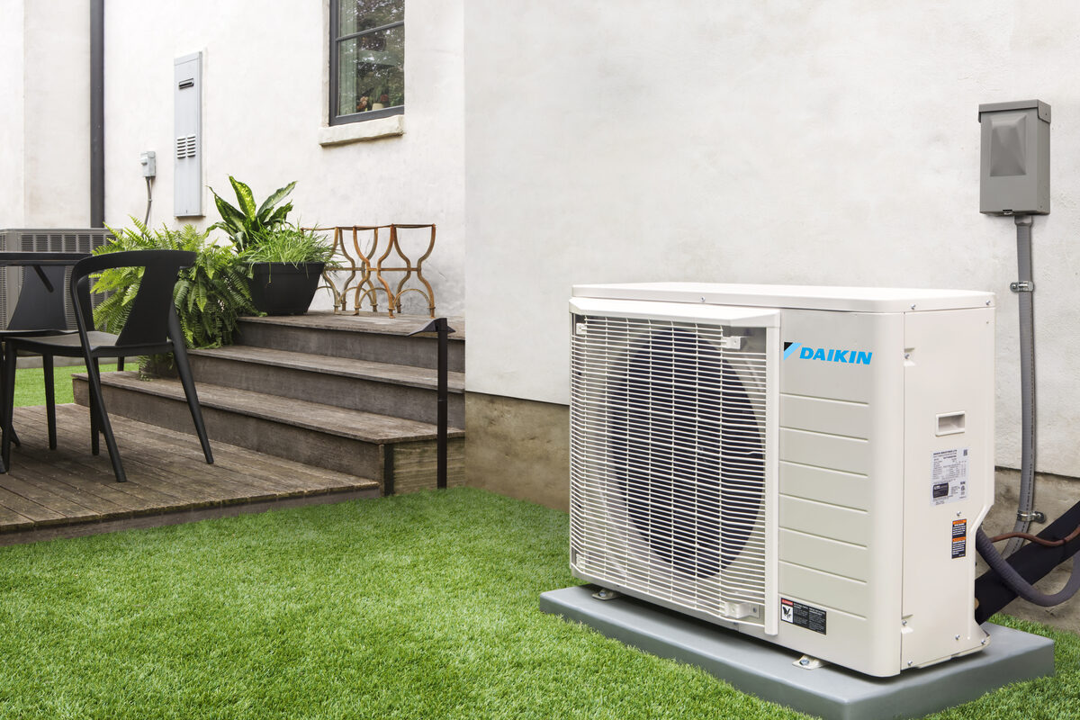 daikin unit outside of a house