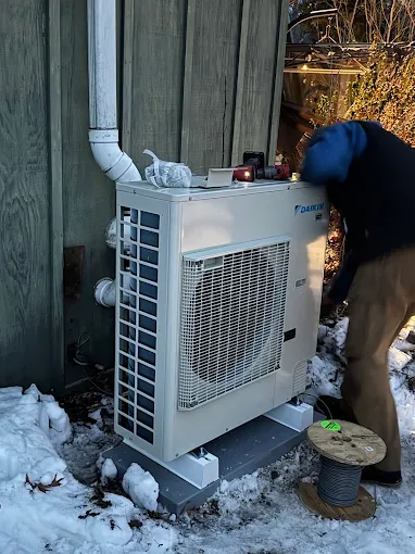 daikin unit outside of a house